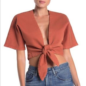 NWT Levi’s Denim Tie Front LRG